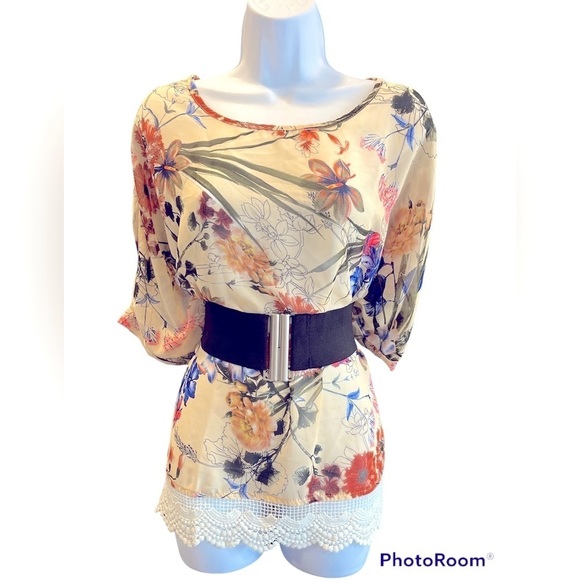 Floral Print Women's Top - Picture 3 of 13